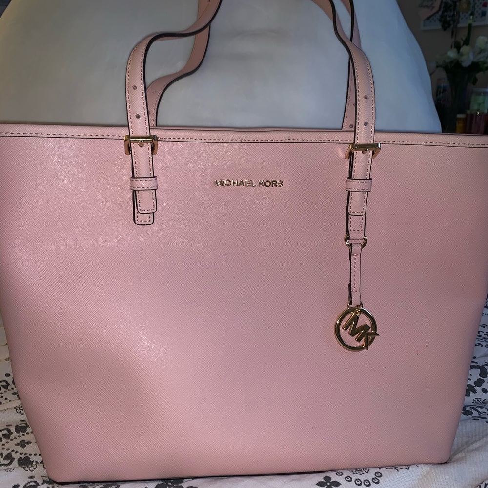 MICHAEL KORS MEDIUM BLUSH PINK TOTE
